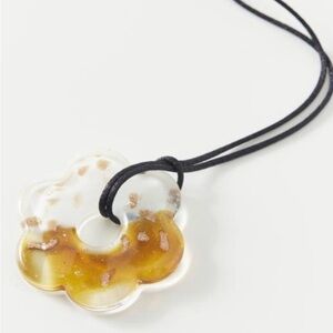 Urban Outfitters glass flower corded choker necklace